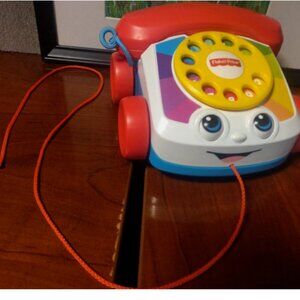 Fisher Price Chatter Rotary Telephone Phone Pull Toy Toddler Baby